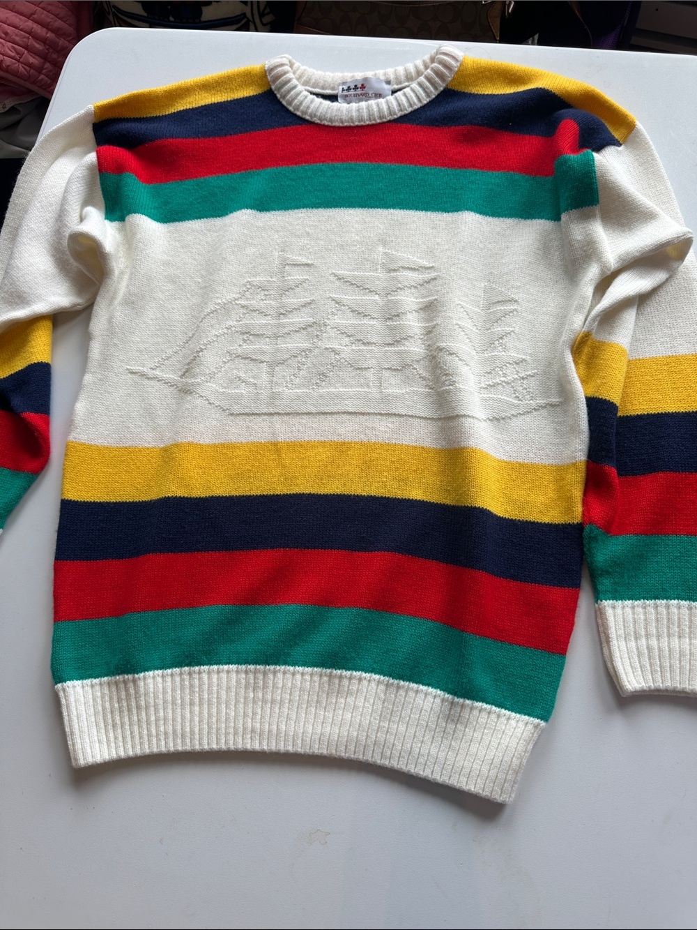 UNISEX Multicolor Striped Crewneck Sweater